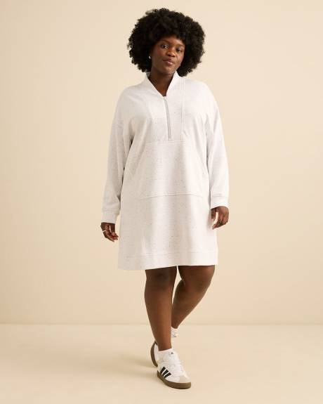 Responsible, High Collar Dress in Nep Yarn - Active Zone