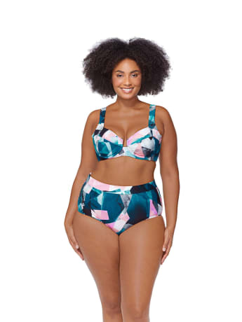 Haut de bikini The Goldens à motifs géométriques, avec armatures - Raisins Curve
