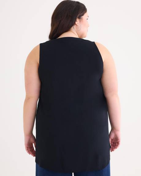 Sleeveless Challis Tunic