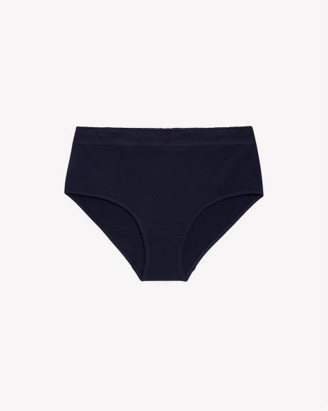 Culotte classique en mélange de coton avec élastique en dentelle à la taille - ti Voglio