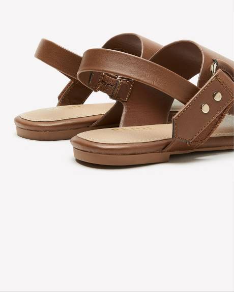 Extra Wide Width, Flat Sandal with Velcro Buckle Closure