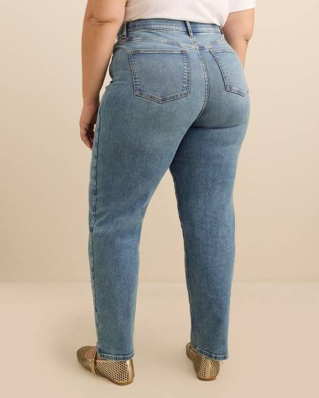 Jean &agrave; jambe droite et &agrave; taille moyenne, coupe classique aminicissante - d/C JEANS