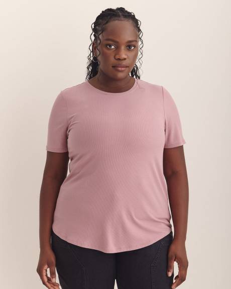 Responsible, Modern Fit Ribbed Tee - Addition Elle - PENN. Essentials