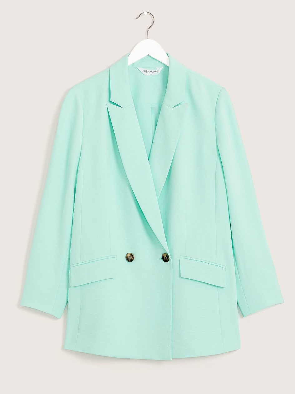 Pastel Double-Breasted Blazer - Addition Elle