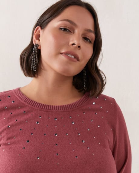 Brushed Knit Jersey Sweatshirt - Addition Elle