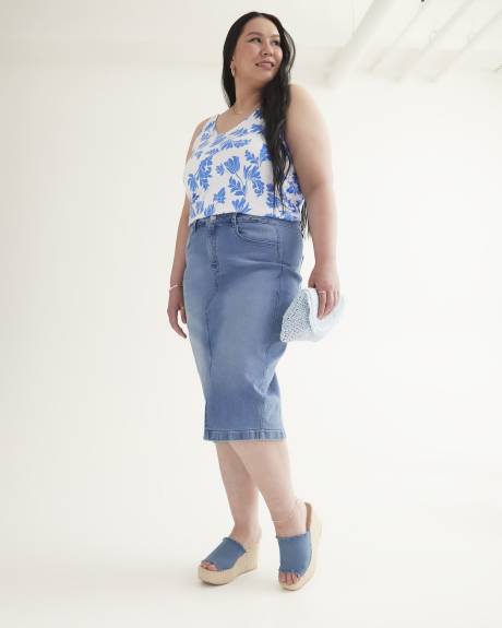 Camisole décontractée sans manches, mélange de coton