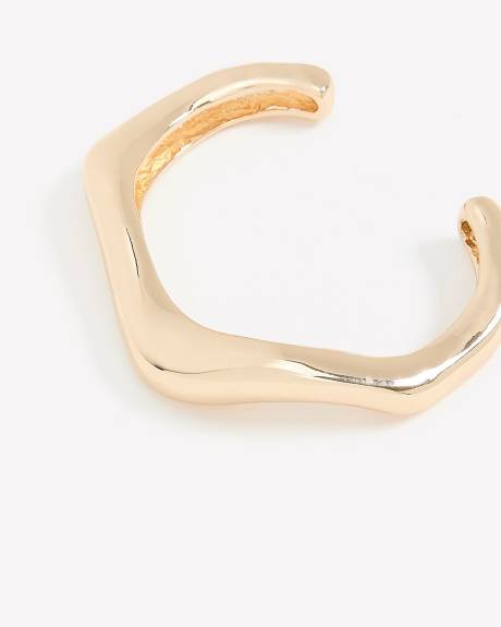 Golden Uneven Cuff Bracelet
