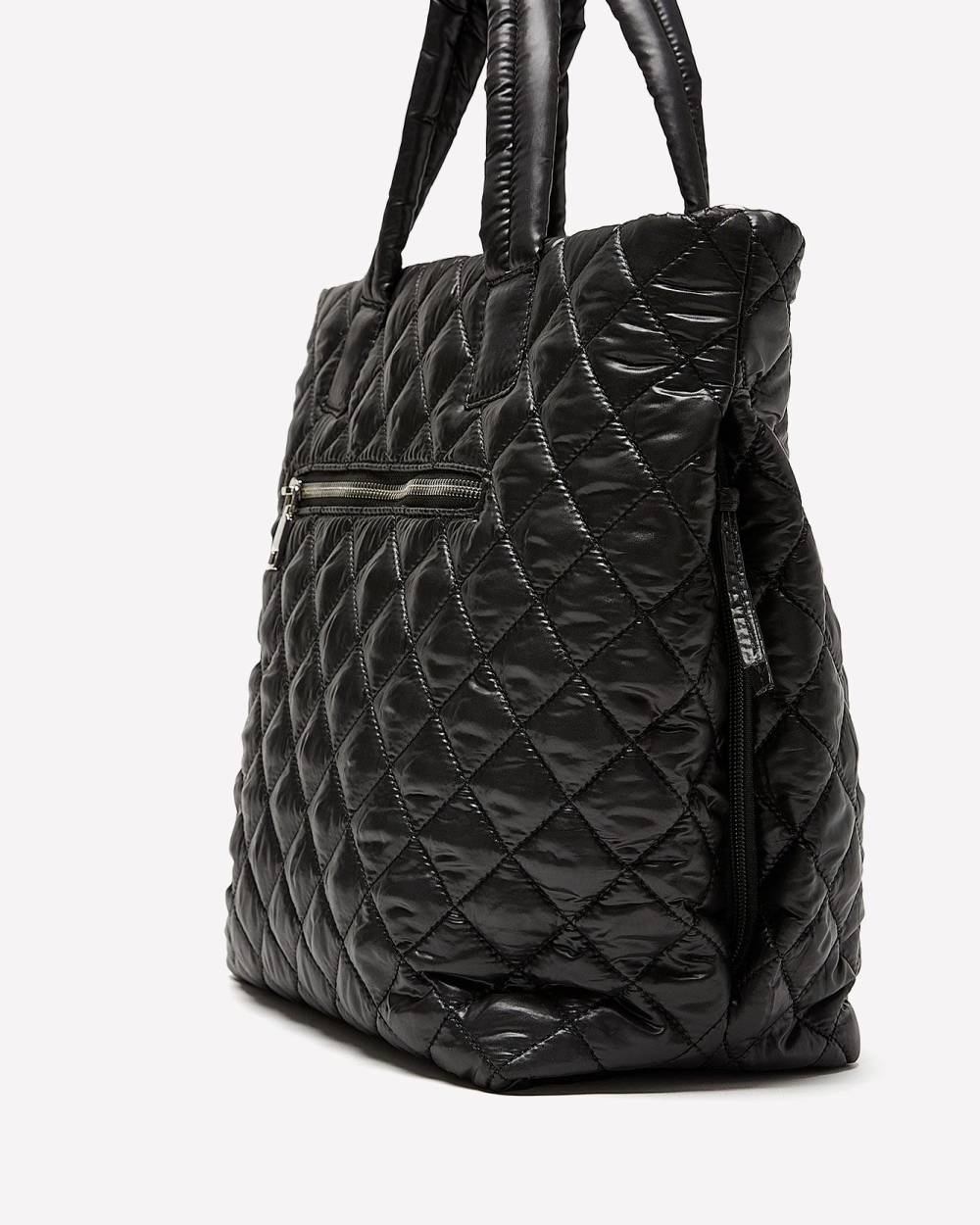 Black Quilted Tote Bag Active Zone Penningtons