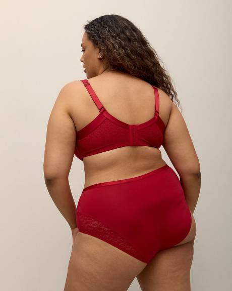 Culotte classique rouge avec dentelle à l'ouverture des jambes - ti Voglio