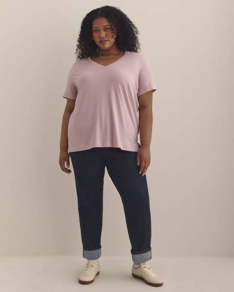 T-shirt col en V, coupe boyfriend - Essentiels PENN.