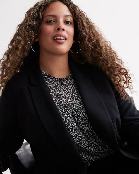 Fluid Double-Breasted Suit Blazer