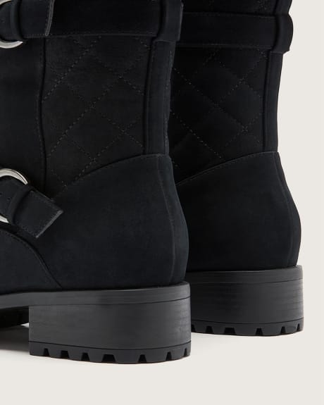 Extra Wide Width, Quilted Winter Boots with Buckle
