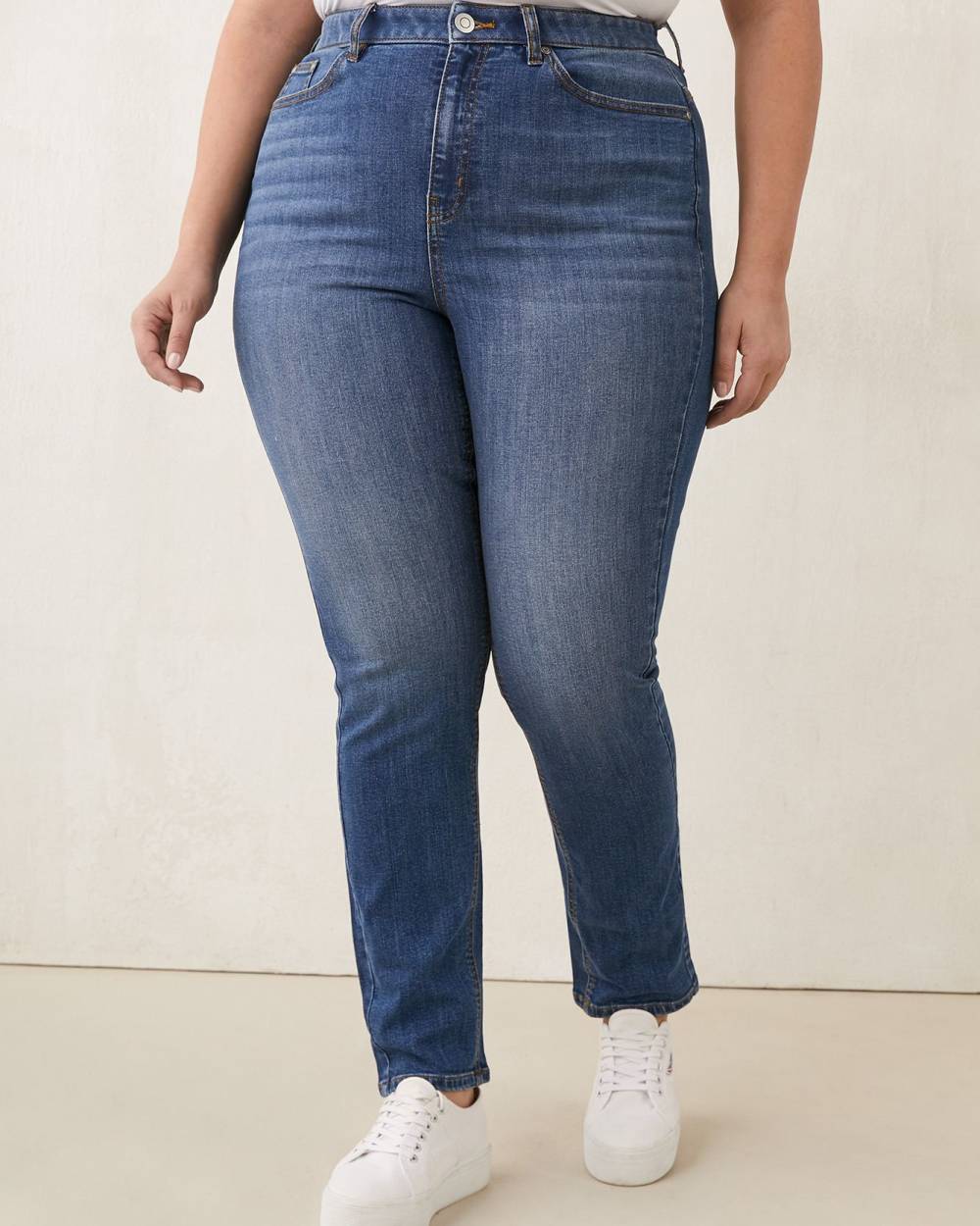 Responsible, Petite, Curvy Fit, Straight-Leg Jeans - d/C Jeans