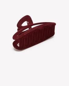 Burgundy Velvet Hair Claw