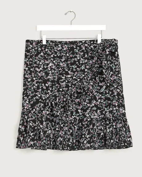 Floral Mini Wrap Skirt