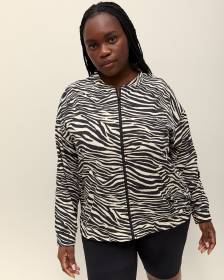 Blouson aviateur zébré extensible, tissu responsable - Active Zone