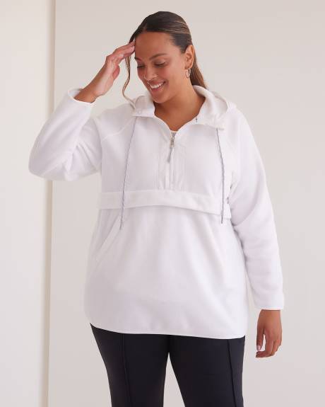 Pull à demi-zip en laine polaire, tissu responsable - Active Zone