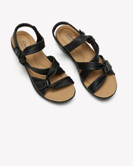 Sandale à talon plat Laurieann Cove, pied large - Clarks