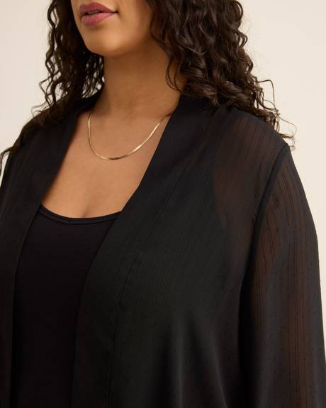 Open Overpiece with 3/4 Sleeves Open Overpiece with 3/4 Sleeves