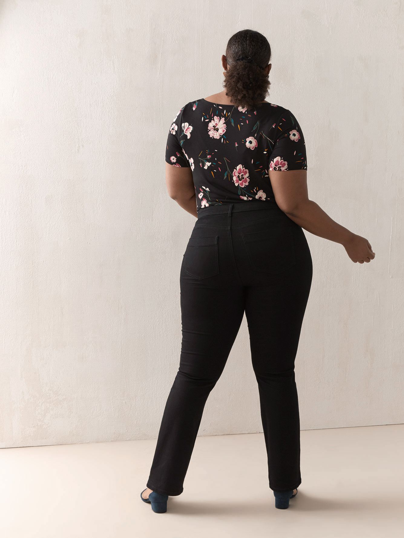 Jean noir évasé sales