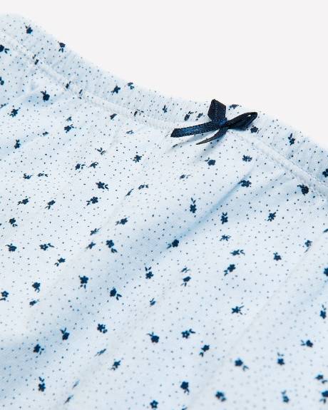 Culotte échancrée en coton à imprimé floral - ti Voglio