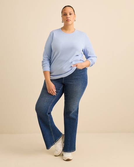 Boyfriend-Fit Ribbed Knit Tee - PENN. Essentials