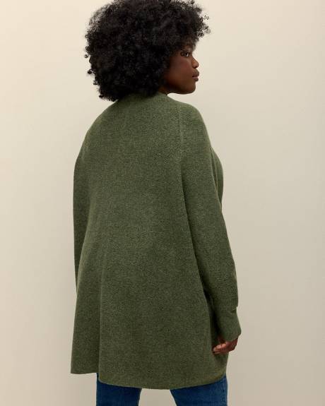 Cocoon-Shape Tunic Cardigan