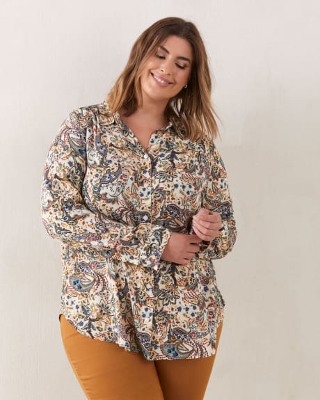 Printed Casual Long-Sleeve Shirt - In Every Story