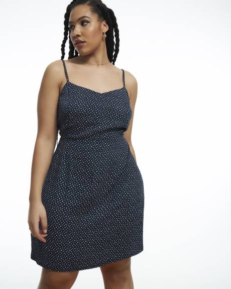 Woven Sleeveless Dress with Cutout Back - Addition Elle