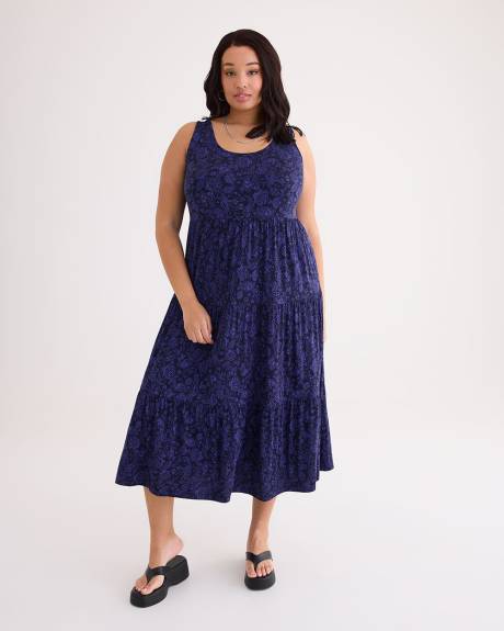 Responsible, Sleeveless Tiered Maxi Dress