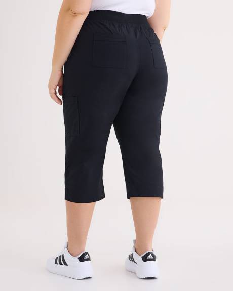 Cotton Capri with Ribbed Waistband