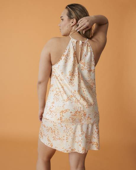 Camisole en satin fleuri à col licou croisé - Addition Elle