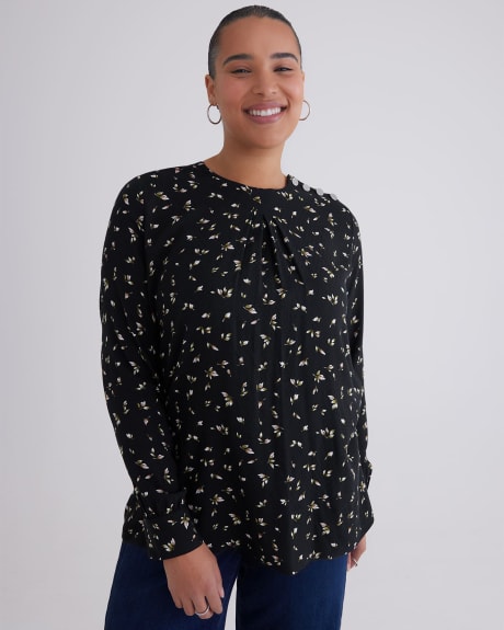 Responsible, Long-Sleeve Blouse with Crew Neck