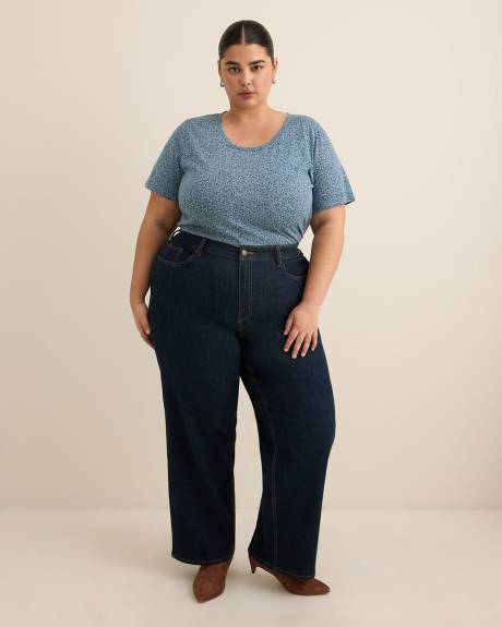 T-shirt imprimé à col rond, coupe curvy - Essentiels PENN.