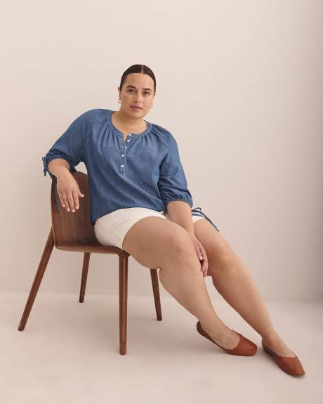 Blouse bohème en denim