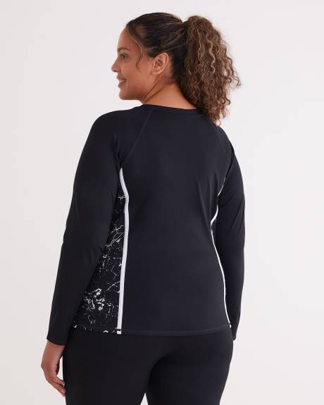 Long-Sleeve Rashguard with Built-In Bra - Active Zone