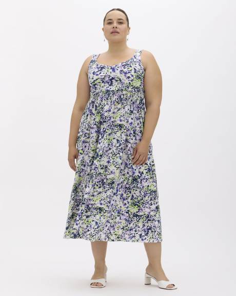 Sleeveless Maxi Dress with Pleated Bust - Addition Elle