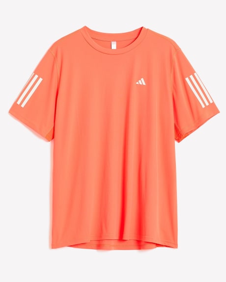 T-shirt de course rose corail, tissu responsable - adidas