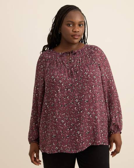 Shirred Swing Blouse