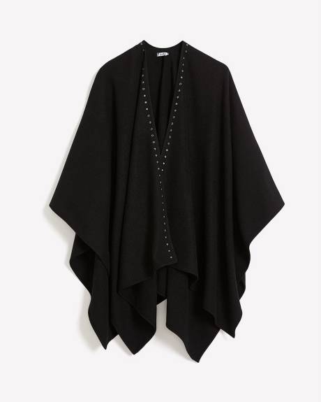 Solid Black Cape with Studs