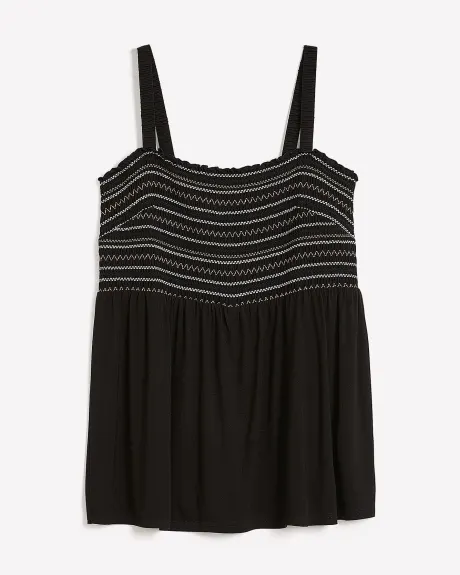 Responsible, Black Knit Top with Spaghetti Straps