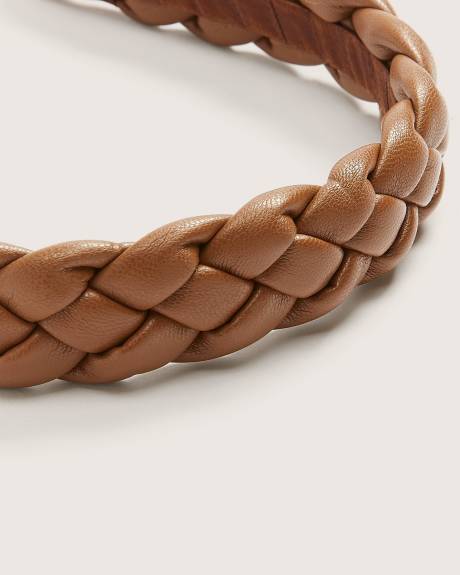 Bandeau tressé en faux cuir