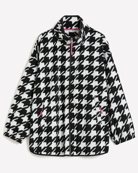 Printed Fleece Jacket With Zipper Closure - Active Zone