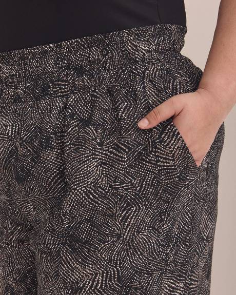 Palazzo-Leg Pant with Elastic Waistband