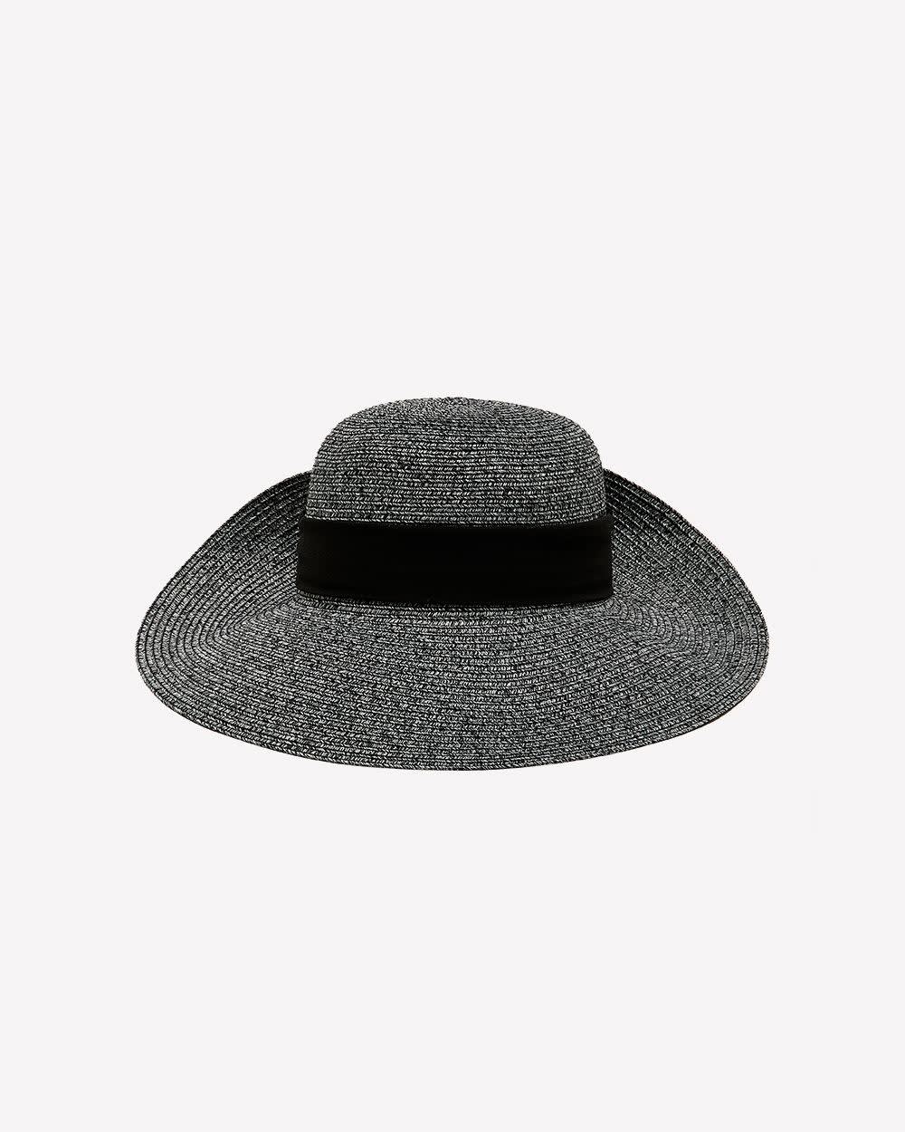Chapeau de paille effet chiné avec attache réglable