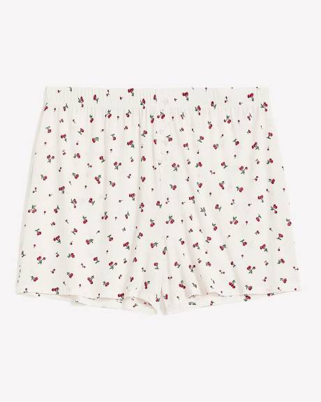 Short boxer en pointelle à motif de cerises - ti Voglio