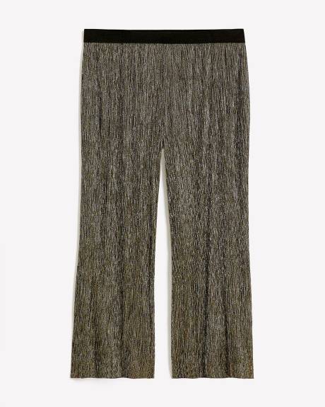 Meredith Shaw x PENN - Petite, Wide-Leg Metallic Pleated Pant