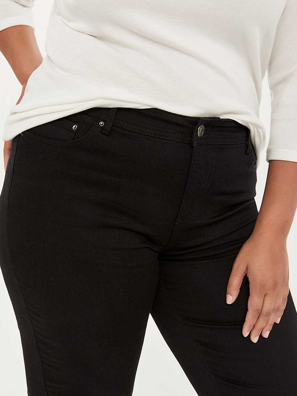 ONLINE ONLY - Tall Slightly Curvy Fit Straight Leg Black Jean - d/C JEANS