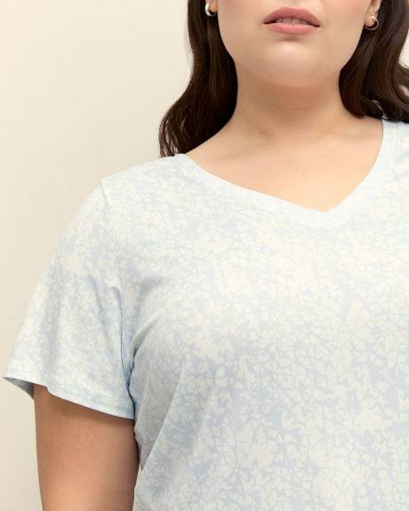 T-shirt à manches courtes et encolure en V, tissu responsable - Active Zone