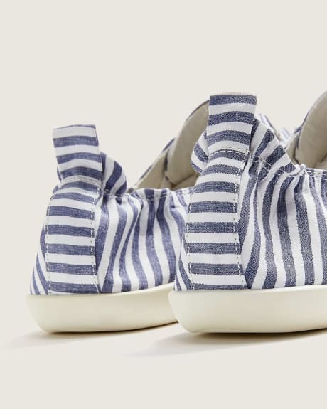 Wide-Width Lace-Up Comfort Sneakers, Striped - Addition Elle
